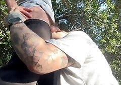 Outdoor cruising adventure with pissing, cum swallowing, and milogalician