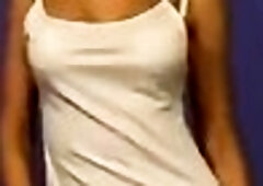 This nice-looking concupiscent mother I'd like to fuck undresses down totally and sways her voluptuous curves bare previous to the camera in a te