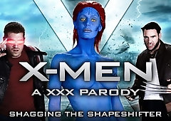 Mystique (Nicole Aniston) gets fucked by two mutants at once