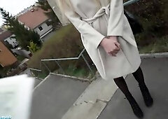 Public Agent Tattooed Blond mother I'd like to fuck POV Doggy Position and Cowgirl in Basement