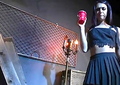 Tranny anal fucks muscled chained male