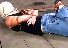 Cute chick got roped up tight and humiliated BDSM movie