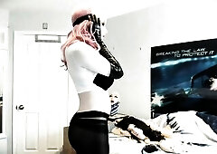 Cecile and Del Pt5! Unmasking female rubber doll Del from her kigurumi mask Jill!