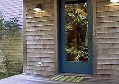 Mature babe helps teenage tranny Chelsea Poe to spray cum